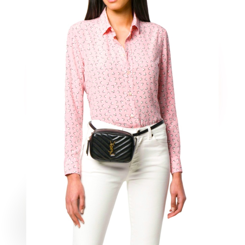 Saint Laurent - Button Up Blouse - Size Small - pink stars (nwot)
